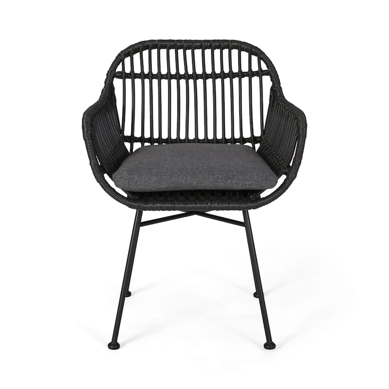 Orlando Faux Rattan Patio Chairs (Set of 2) by Christopher Knight Home
