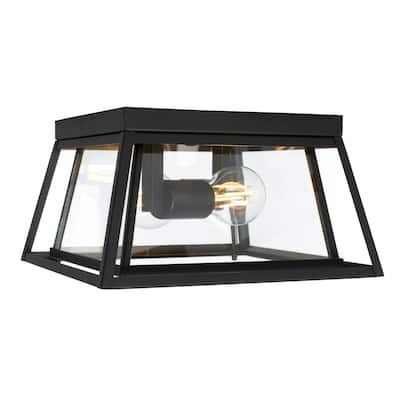 SAFAVIEH Lighting Medine 11-inch Outdoor Flush Mount - 11 In. W x 9 In. D x 6 In. H - 11Wx9Dx6H