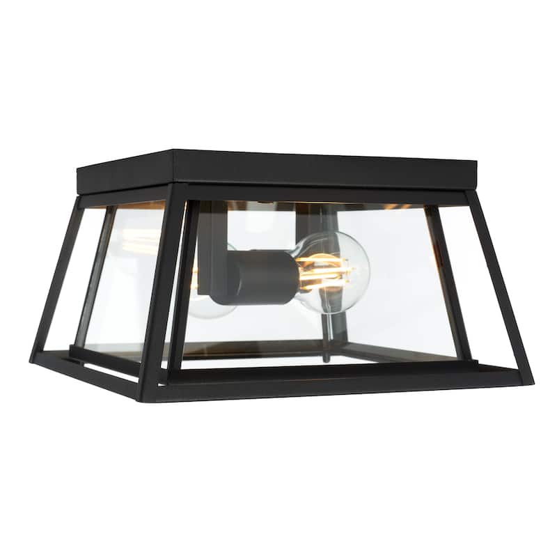 SAFAVIEH Rydler 11-inch Outdoor Flush Mount - 11"W x 9"D x 6"H