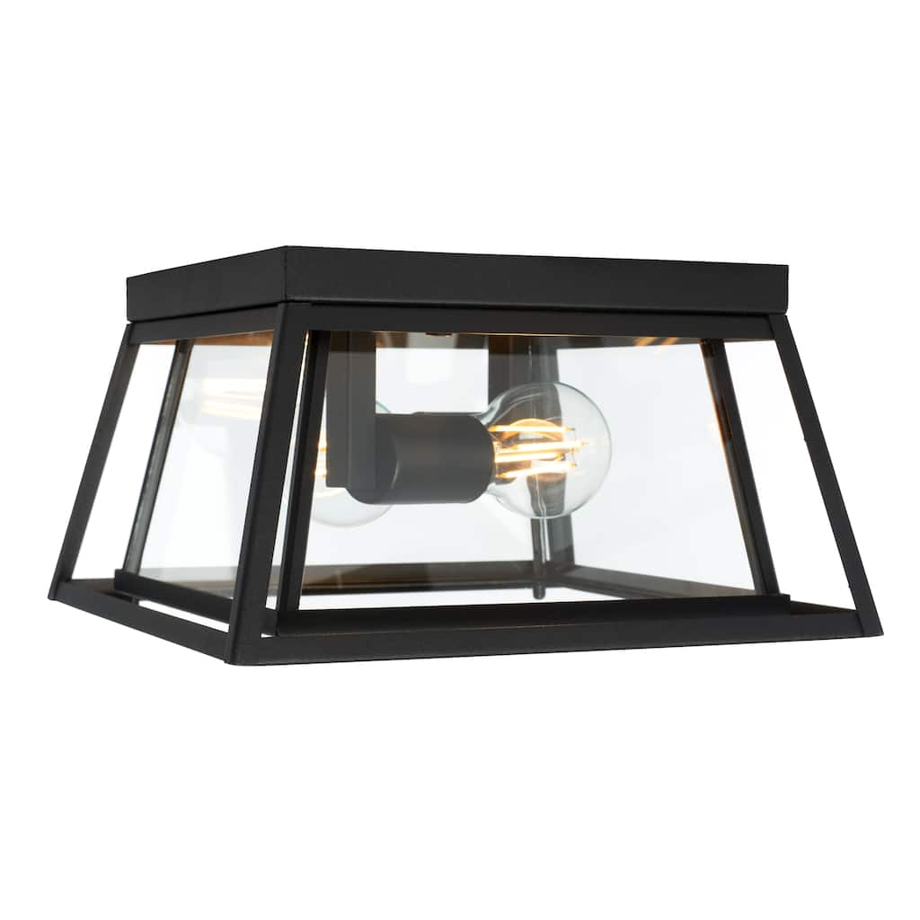 SAFAVIEH Rydler 11-inch Outdoor Flush Mount - 11"W x 9"D x 6"H