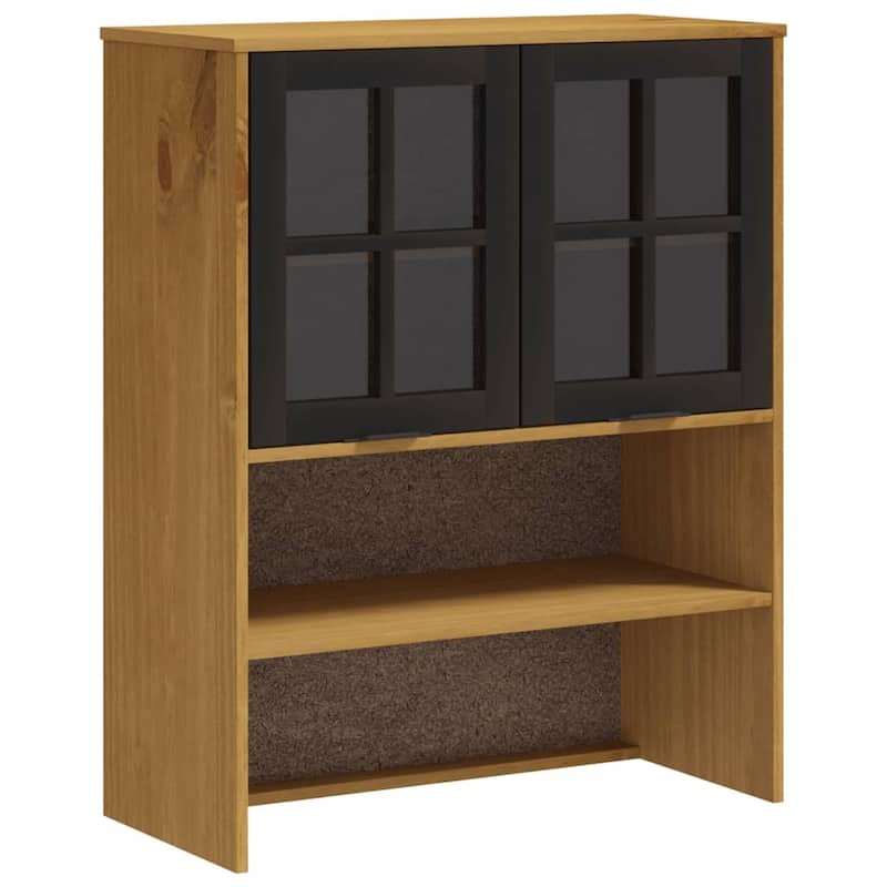 vidaXL Top for Highboard with Glass Doors FLAM Solid Wood Pine - 31.5" x 14.6" x 39.4"
