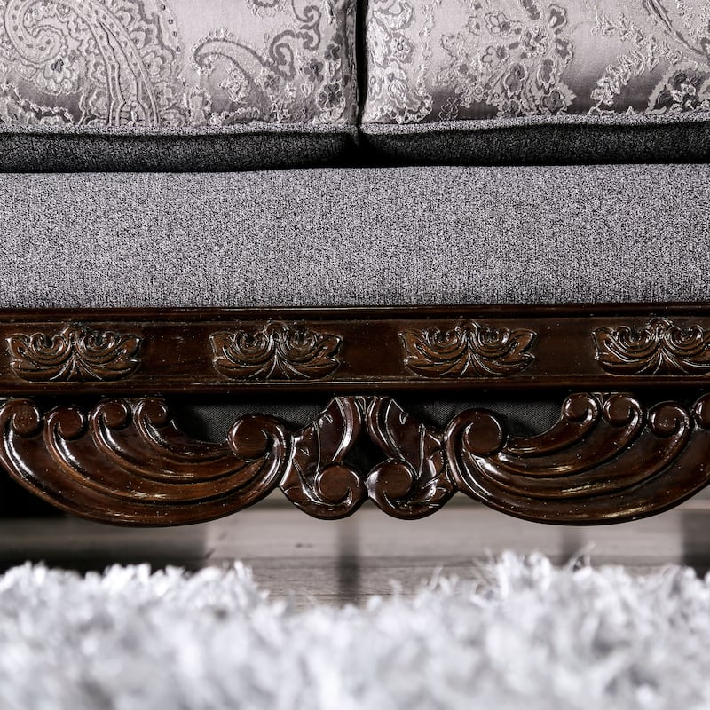 Dikic Traditional Chenille Upholstered Sofa by Furniture of America