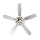 preview thumbnail 8 of 11, Chrome/ Crystal 4-light Chandelier/ Ceiling Fan with Remote