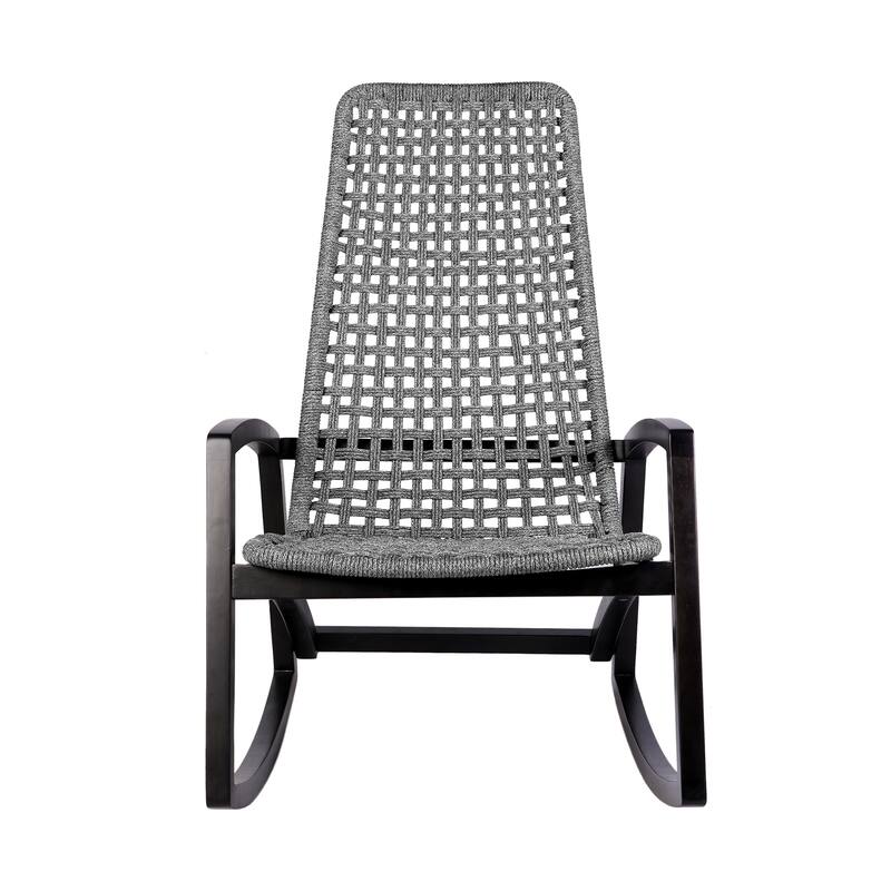 Sequoia Rope & Solid Eucalyptus Wood Indoor / Outdoor Rocking Chair
