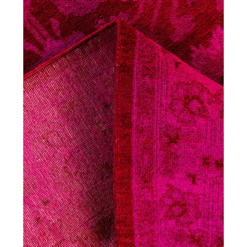 Overdyed One-of-a-Kind Hand-Knotted Area Rug - Pink - 4' 1" x 6' 1"