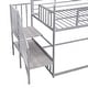 preview thumbnail 4 of 10, Stylish & Simple Twin Size Metal Bunk Bed House Bed with Convertible Slide and Storage Staircase, Solid Construction, Silver