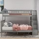 preview thumbnail 4 of 20, Twin Over Full Stairway Bunk Bed with Built-In Storage and Shelves