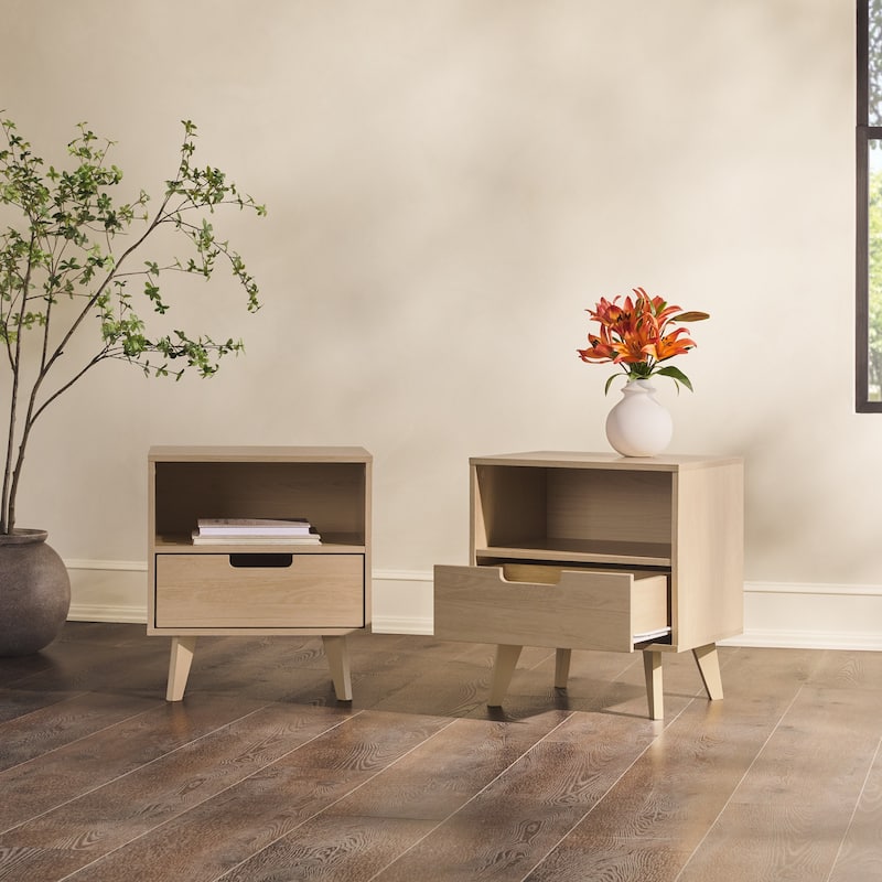 Middlebrook Designs Modern 1-Drawer Nightstand (Set of 2)