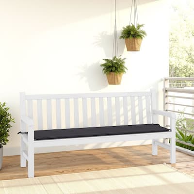 Claire Outdoor Cushion for Bench with Tie Ropes, Gray Oxford Fabric