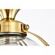 preview thumbnail 10 of 22, Concordia Semi Flush Mount Ceiling Light Brass Gold and Clear Glass Finish 1-Light - N/A