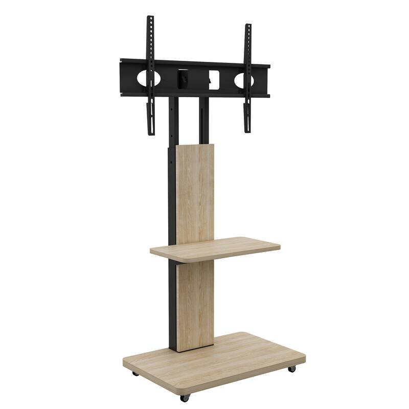 TV Stand Mobile TV Cart with Shelf