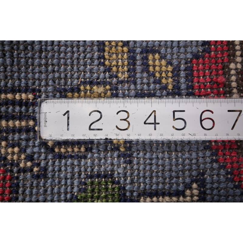 Animals Design Blue Ziegler Oriental Area Rug Handmade Wool Carpet - 8'0"x 15'8"
