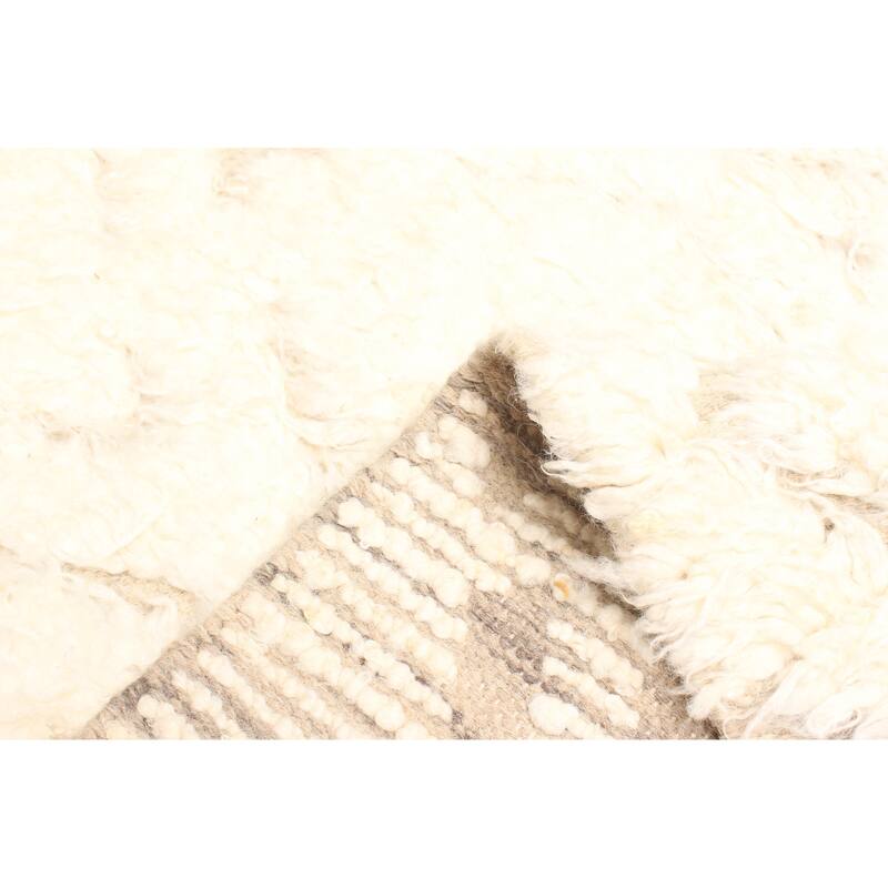 ECARPETGALLERY Hand-knotted Tangier Cream Wool Rug - 5'8 x 7'8