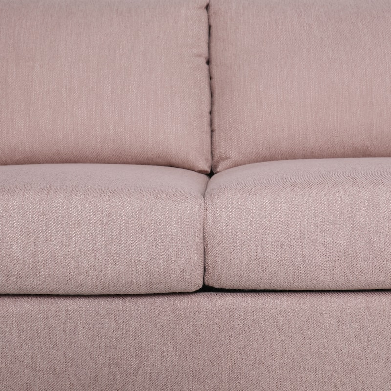 76.5 Inches Upholstered Couch, Compact Sofa Loveseat Couch with Wood Legs, Fabric Couches 2 Seats Love Seats for Living Room