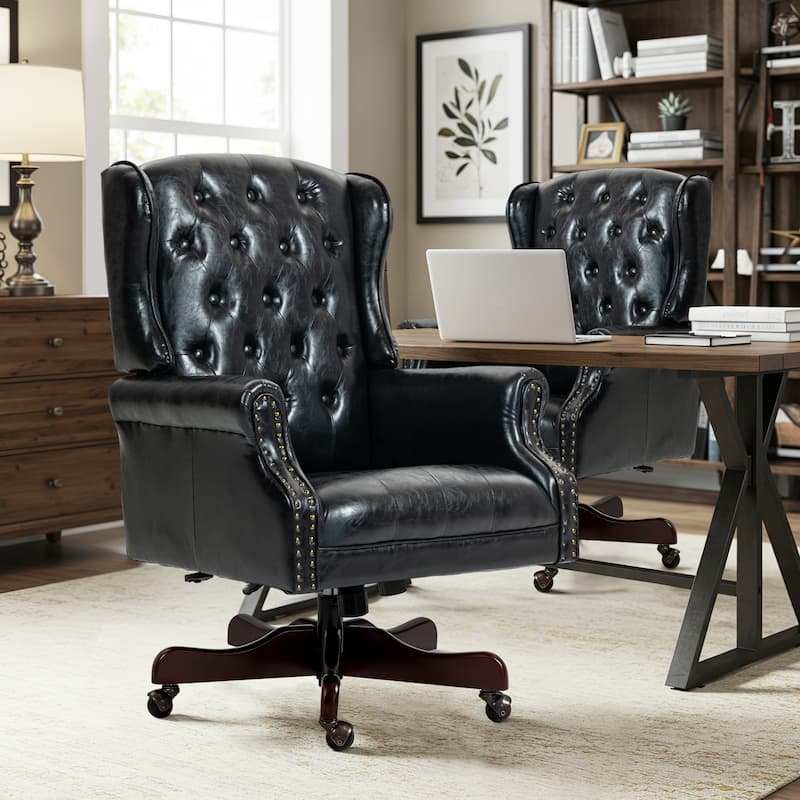 AVAWING Classic Executive Office Chair High Back Wingback Boss Chair