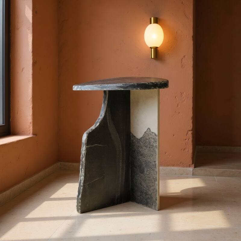 Surya Side Table Black - Black