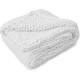 preview thumbnail 6 of 15, Cheer Collection Ultra Plush Chunky Cable Knit Throw Blanket White
