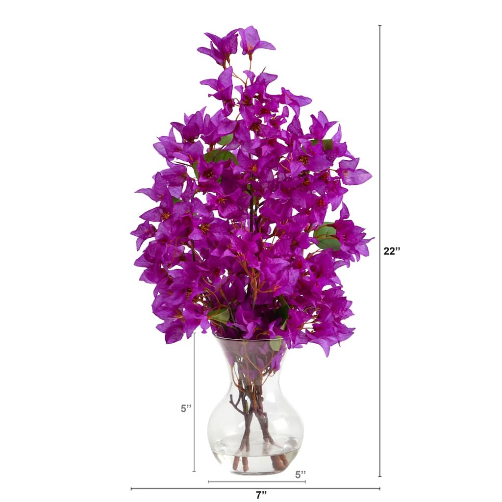 Artificial Flower Arrangement 22 Inch Renaissance Revival Vase Decor - Purple - 7
