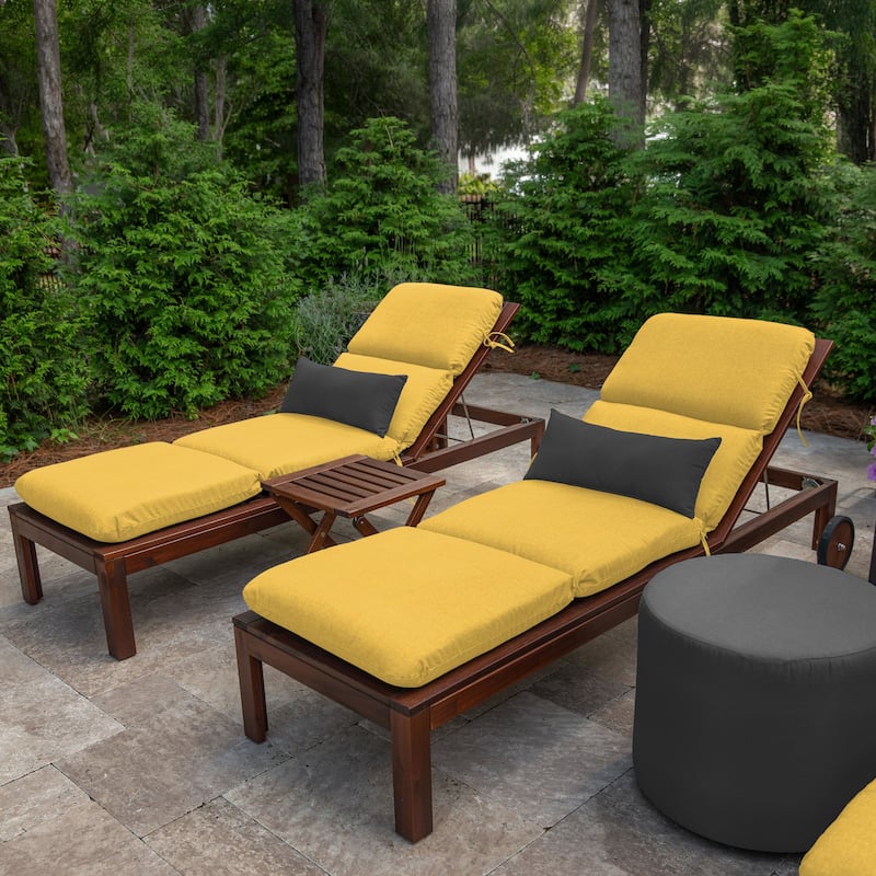 Casual Cushion Sunbrella® Fabric 1-Piece Outdoor Chaise Cushion, 22.5"W x 74"L - 22.5"W x 74"L
