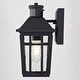 preview thumbnail 9 of 9, Garfield Park Aluminum Matte Black Motion Sensor Dusk to Dawn Outdoor Wall Light Clear Seeded Glass