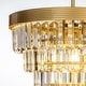 preview thumbnail 2 of 5, 4-Light 16" Cone Shape 5-Tier Crystal Chandelier - W 16"