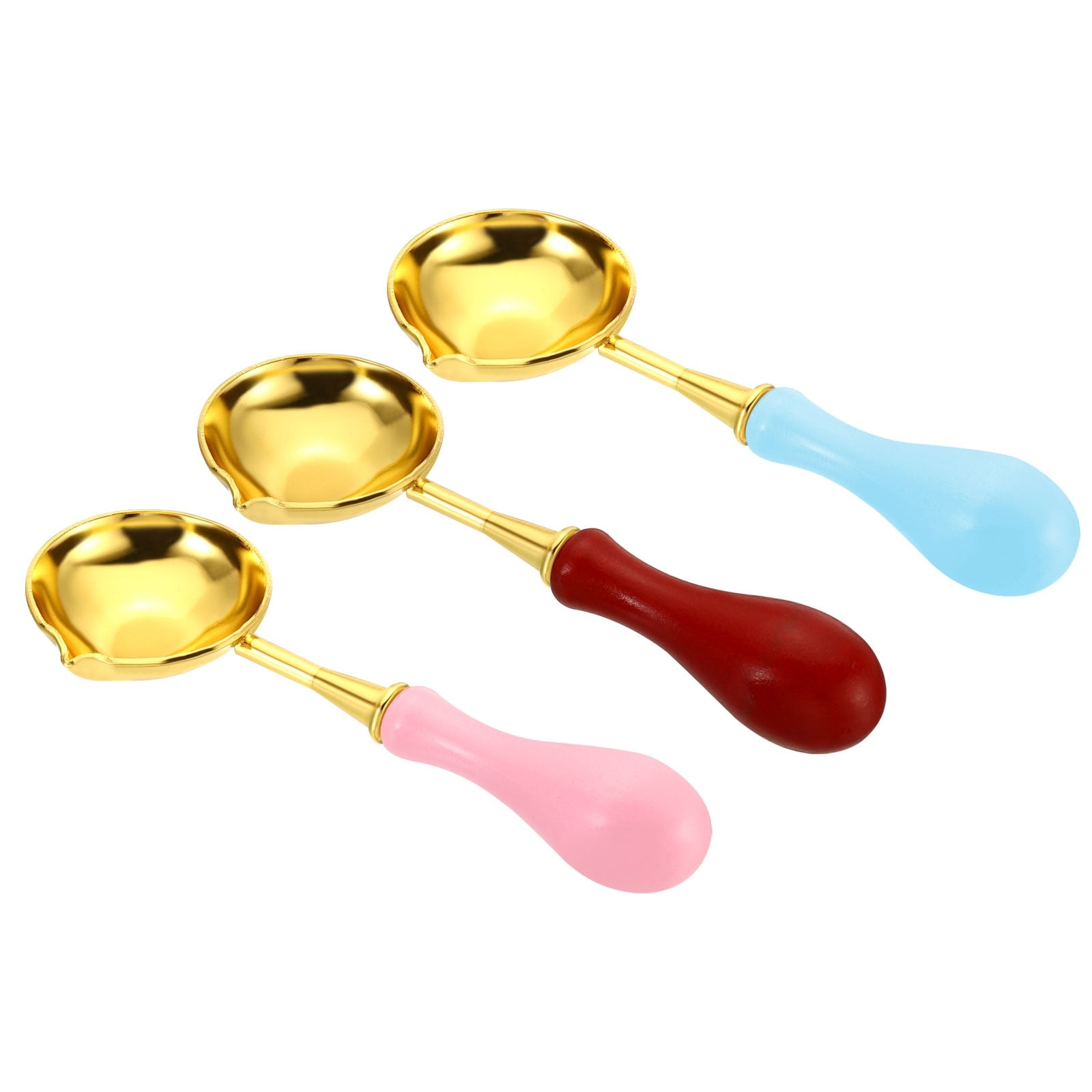 4 Wax Seal Spoon Melting Spoon Vintage Wooden Handle Pink, Red, Sky Blue  3Pcs - Pink, Red, Sky Blue - Bed Bath & Beyond - 37501242