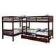 preview thumbnail 4 of 15, Furniture of America Ness Traditional Twin-over-Twin Bunk Bed with Trundle
