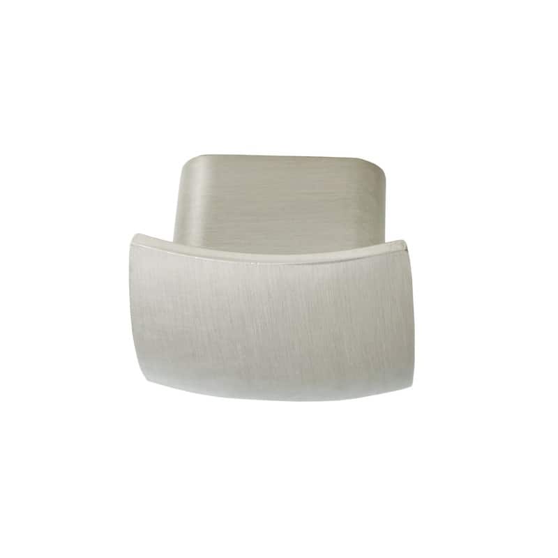 Utopia Alley Rhonda Contoured Square Cabinet Ring Pull Knob 1.3" - Vintage Cabinet Hardware with Hand, Brushed Nickel