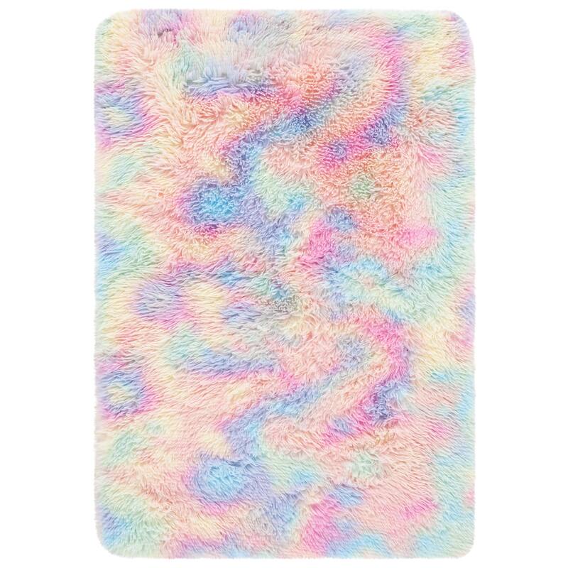 SAFAVIEH Rainbow Shag Didy Shag Rug - 2'3" x 4' - Rainbow