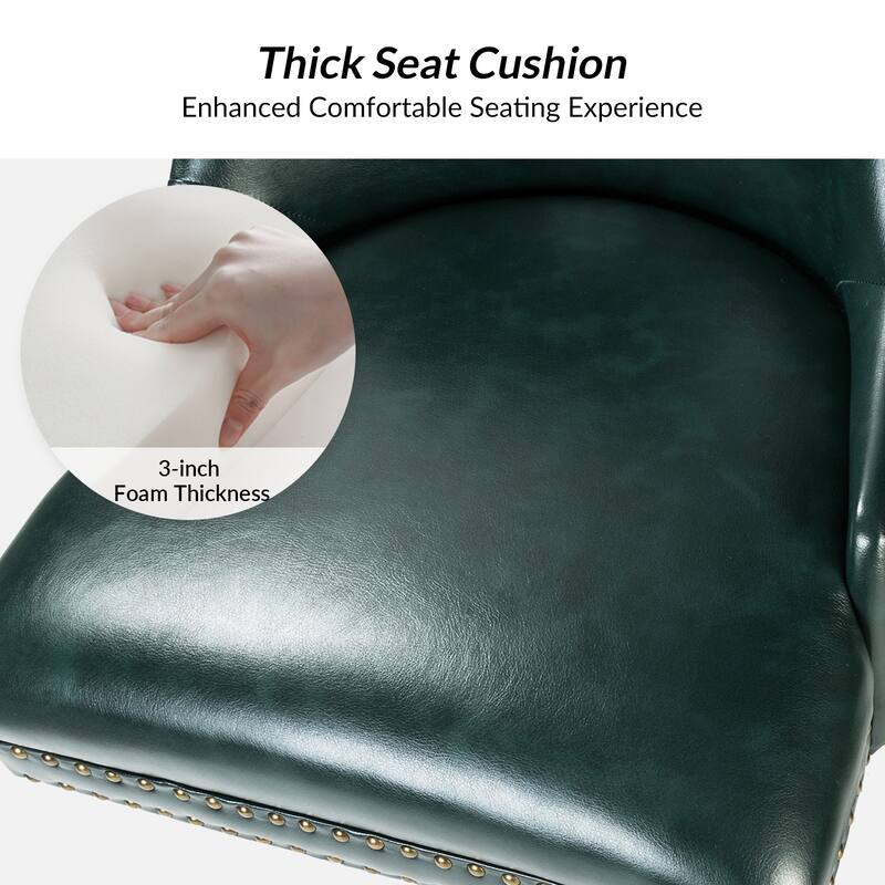 Sonia Modern Faux Leather Task Chair with Height-adjustable by HULALA HOME