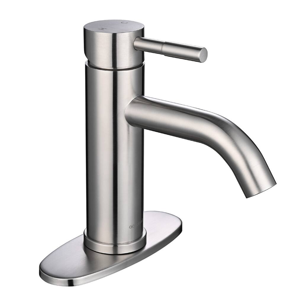 Aquaterior Single Handle Deck-mount Vessel Faucet Bathroom Vanity Mixer Tap - Short - 1 Pack