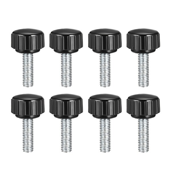 M5 x 20mm Male Thread Knurled Clamping Knobs Grip Thumb Screw on Type 8 Pcs