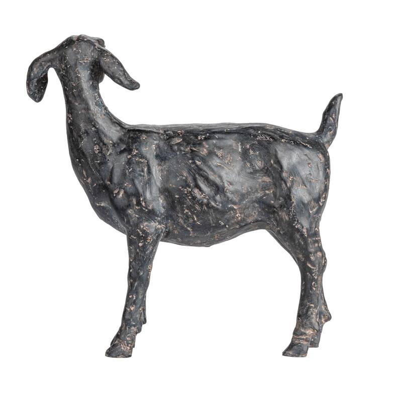 Resin Goat Accent Decor with Cast Iron Finish