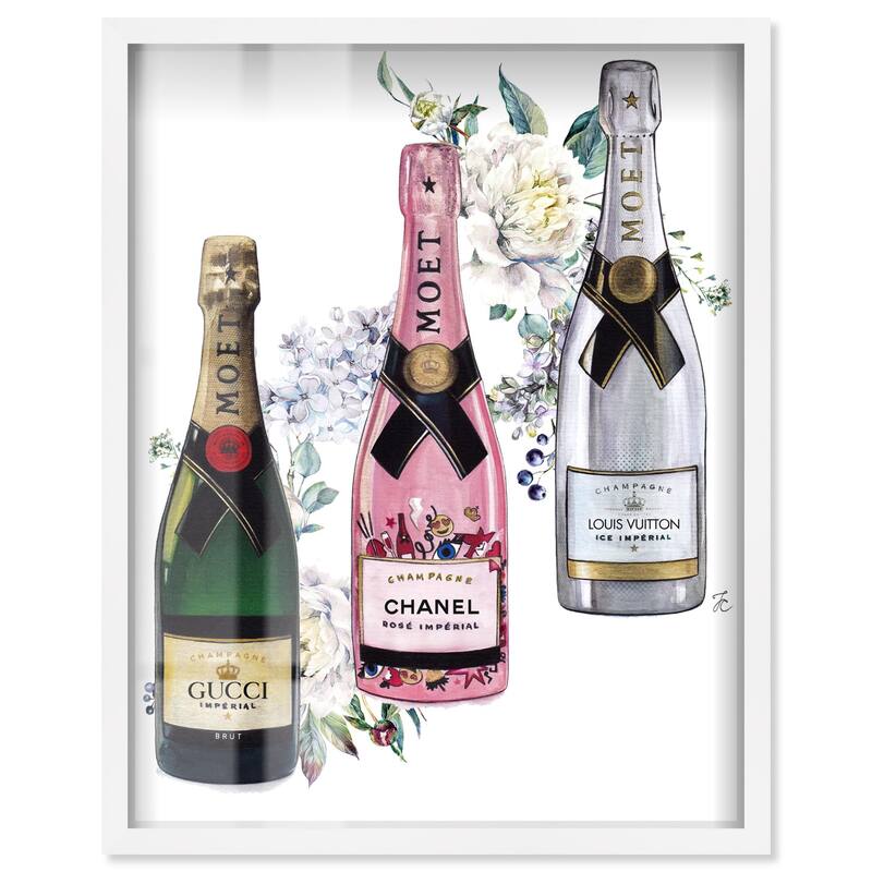 Doll Memories - Champagne Floral Shadowbox by Art Remedy - White - 24" x 36"