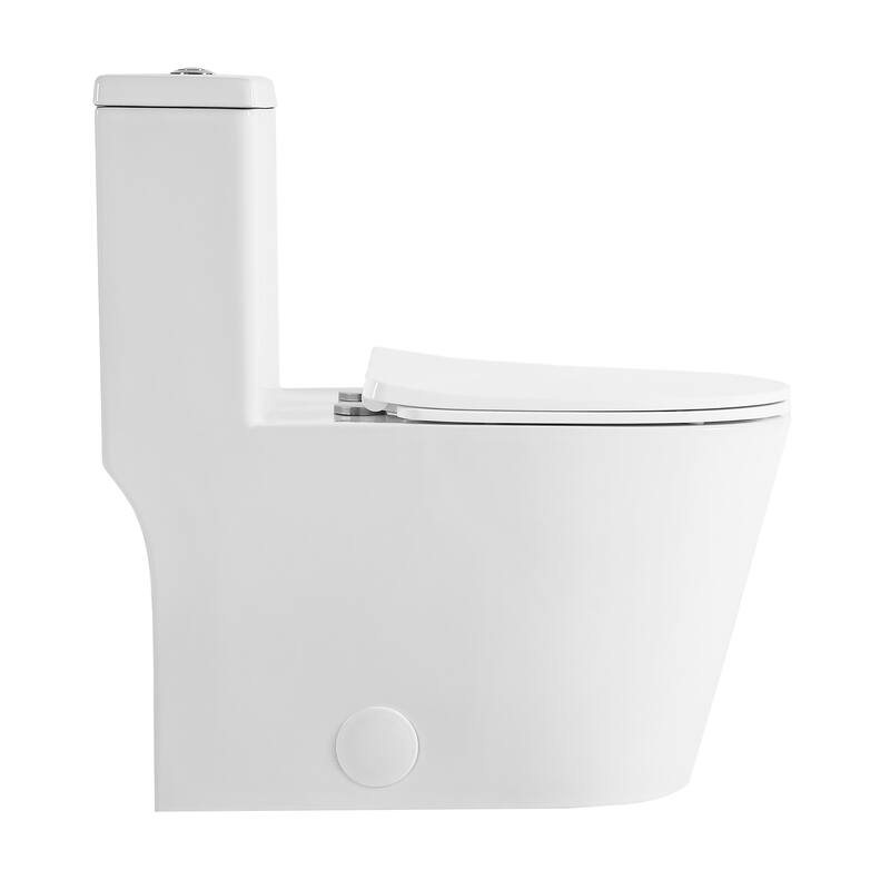 Swiss Madison Dreux High Efficiency One Piece Elongated Toilet with 0.8 GPF Water Saving Elite Technology - White