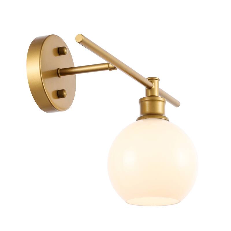 Collins 1-Light Glass Right Wall Sconce - 14.7/9.8