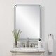 preview thumbnail 4 of 6, LED Lighted Large Rectangular Vanity Wall Mirror - 40"