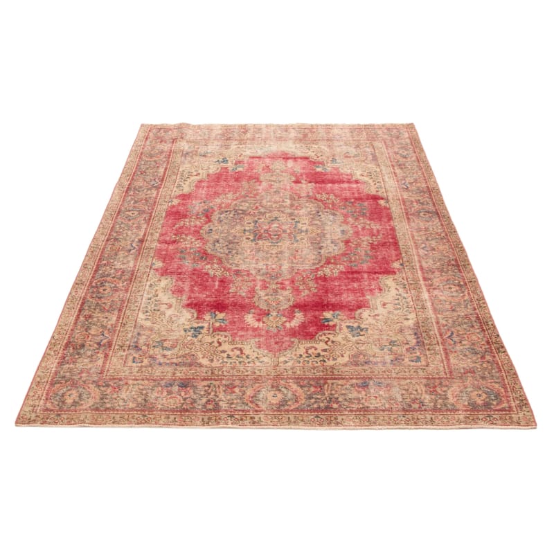 ECARPETGALLERY Hand-knotted Antalya Vintage Red Wool Rug - 6'5 x 9'2