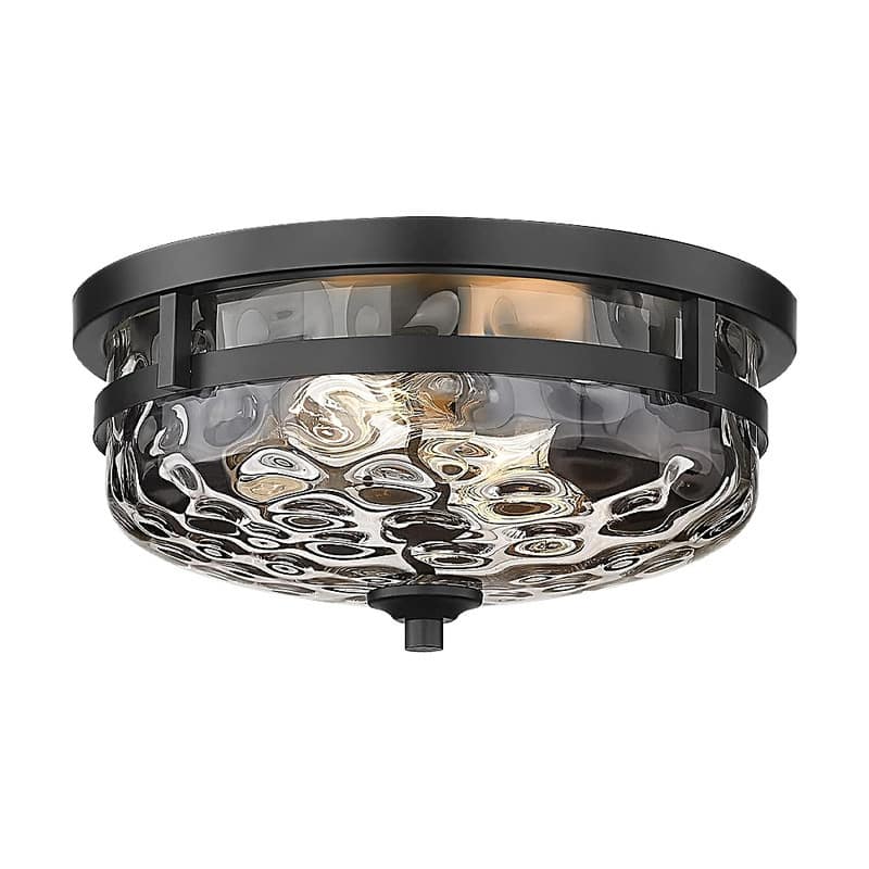 2 Light fixtures lights black semi mount flush light metal ceiling light