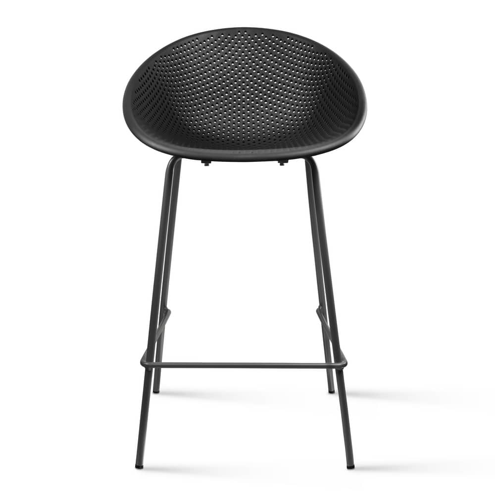 Counter height Bar Stools For Kitchen Egg Shaped Oval Seat Circle Dots Round Pattern for Indoor Outdoor Use