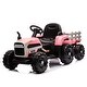 preview thumbnail 63 of 70, Electric Ride-On Tractor and Trailer for Kids, 24V, Bluetooth, Remote Control, and Safety Belt