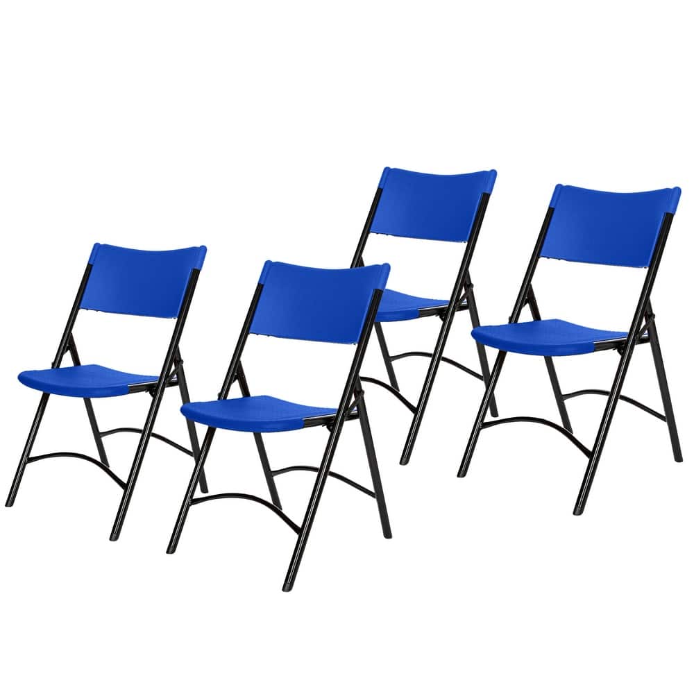 Hampden Furnishings Gwyneth Collection Resin Folding Chair, Pack of 4