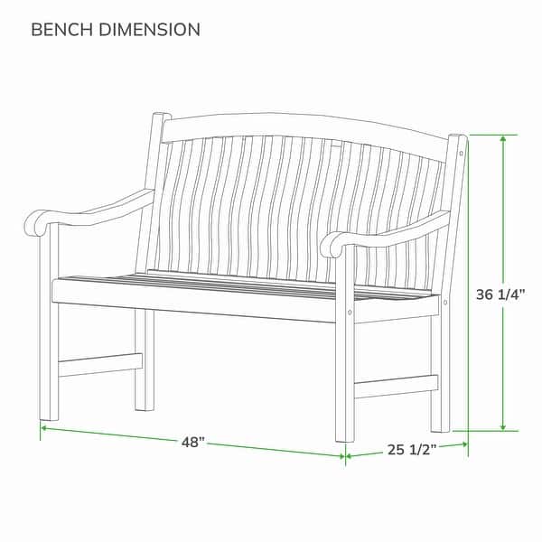 dimension image slide 0 of 2, Cambridge Casual Sherwood Teak Wood Outdoor Bench