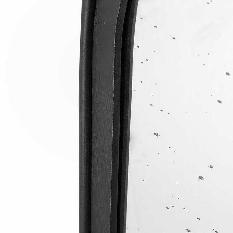 23" x 42" Carved Rose Antique Mirror Frame, Wood Arch Mirror