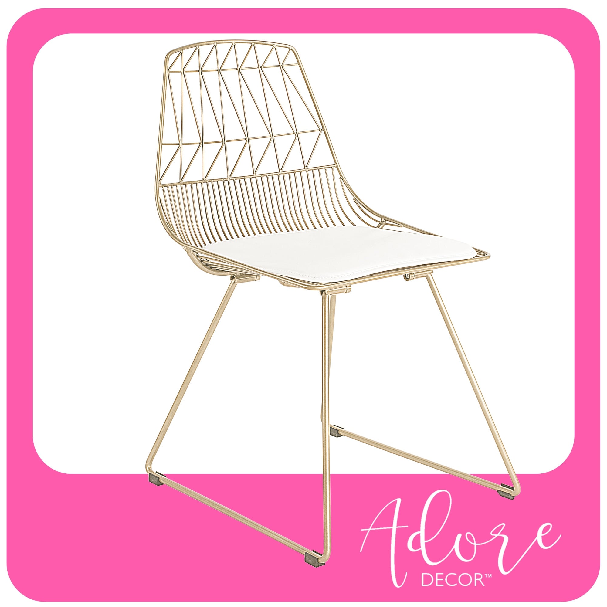 Adore Decor Vivi Metal Chair (Set of 2)