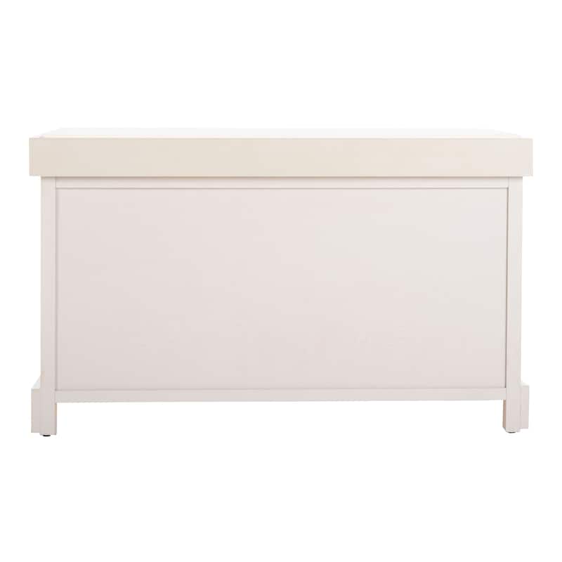 SAFAVIEH Freddy Vintage Grey Wicker Storage Bench - 33.5" W x 16.1" D x 19.9" H