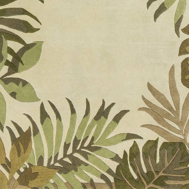 Domani Camila Casual Ivory Tropics Hand-tufted Wool Area Rug