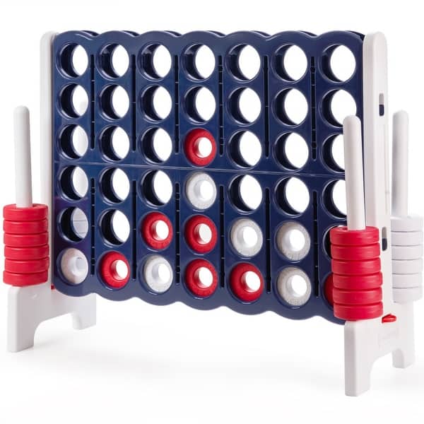 slide 2 of 11, Jumbo 4-to-Score 4 in A Row Giant Game Set - 47.5'' x 17'' x 41'' (L x W x H) Teens