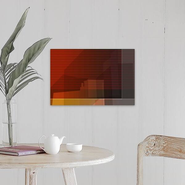 Shop Red Blinds Abstract Canvas Wall Art Overstock 16481785