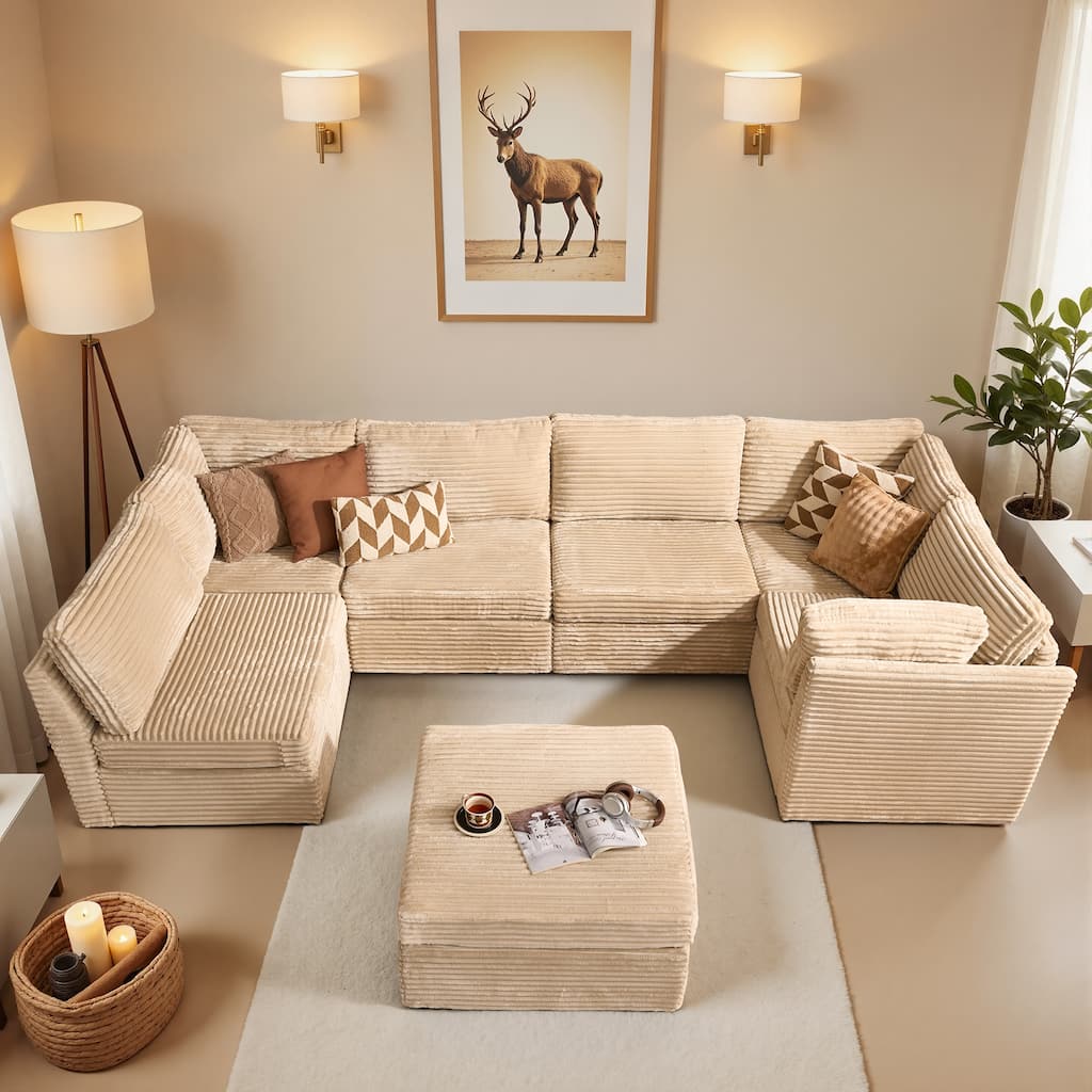 OVIOS Cloud-Like L-Shaped Sofa